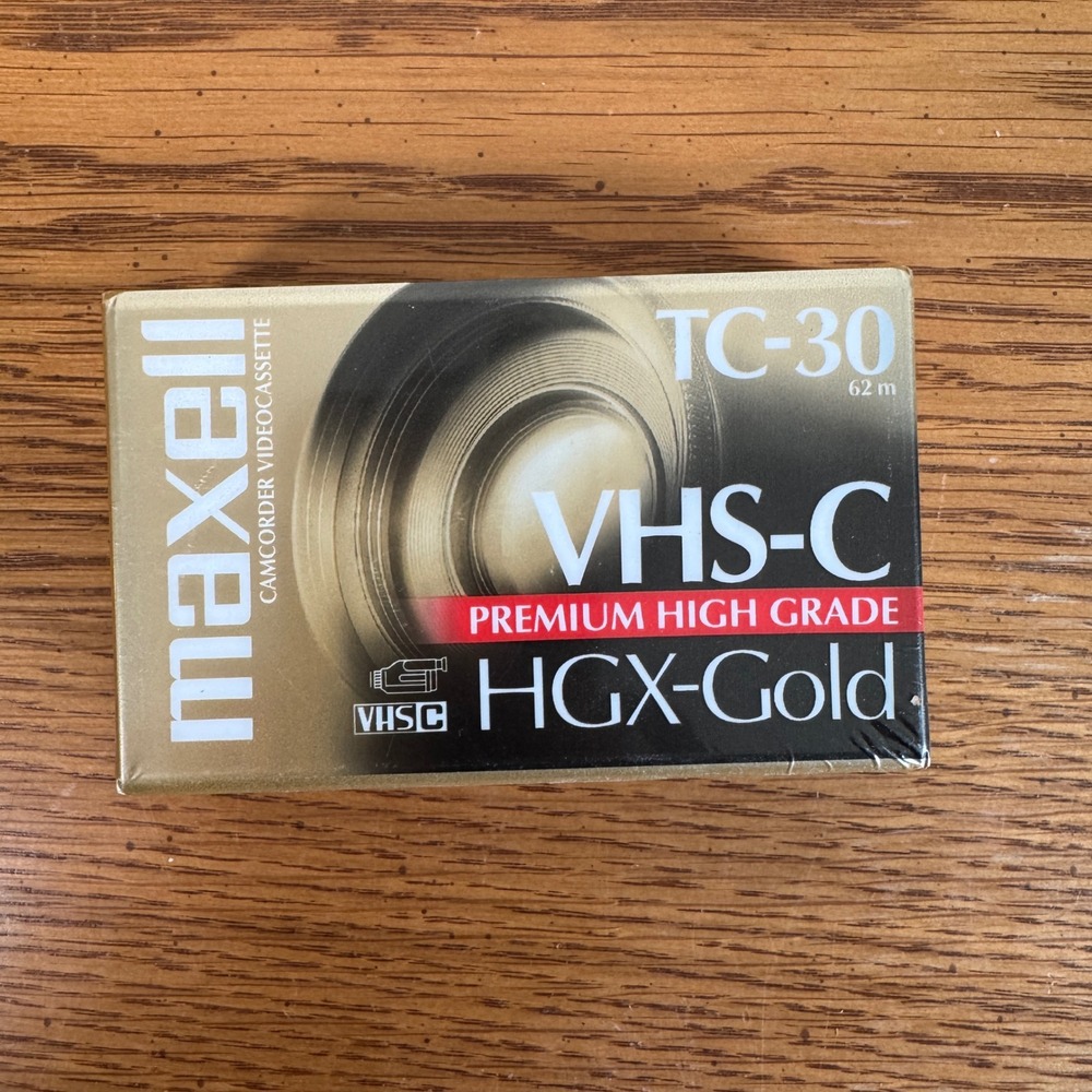 Maxell HGX-Gold TC-30 VHS-C‎ Camcorder Videocassette Premium High Grade New